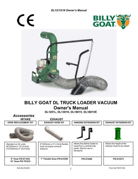 billy goat vacuum bags pdf manual